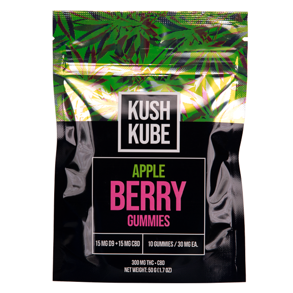 Apple Berry 10ct Kush Kube Gummies