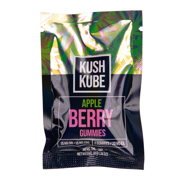 Apple Berry 2ct Kush Kube Gummies