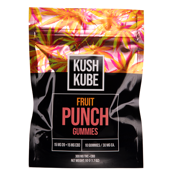 Fruit Punch 10ct Kush Kube Gummies